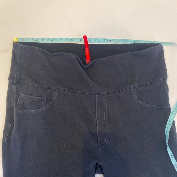 Spanx Black Gray Jeggings EUC Sz 1X Stretchy High Rise Cotton Polyester - Picture 10 of 15
